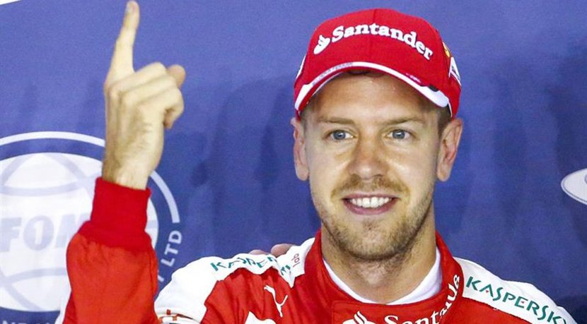 Vettel finger victory