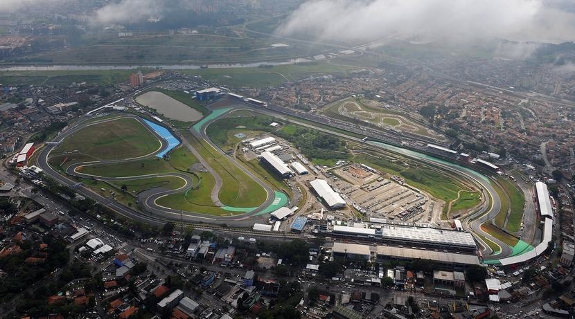 Circuit of the Brazilian GP aerial view