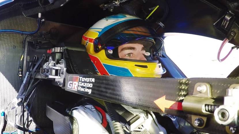Fernando in the Toyota TS050