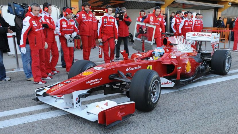 Alonso with the Ferrari 2009