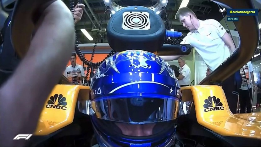 New show in front of Fernando Alonso's helmet